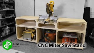 CNC Miter Saw Stand  Baltic Birch Plywood [upl. by Siravat]