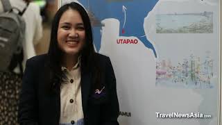 UTapao Airport UTP in Rayong  Pattaya Thailand  Interview with Ampika Chadawong at Routes Asia [upl. by Attiuqaj]