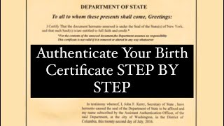 Birth Certificate How to Apply For Authentication [upl. by Tatum]