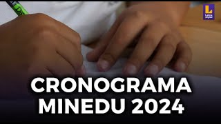 MINEDU matrículas vacantes y cronograma 2024 [upl. by Jecoa]