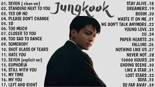 정국 Jung Kook  Standing Next to You  Jung Kook Playlist Updated I Solo and cover [upl. by Hoppe]