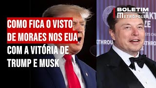 Como fica o visto de Moraes nos EUA com a vitória de Trump e Musk [upl. by Howland]