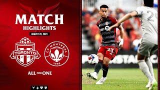 MATCH HIGHLIGHTS Toronto FC vs CF Montreal  August 20 2023 [upl. by Schaper]