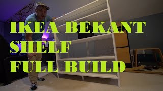 IKEA BEKANT SHELF FULL ASSEMBLY [upl. by Ymerrej]