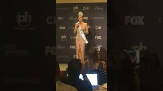 DemiLeigh NelPeters  Miss Universe 2017 PRESS CONFERENCE [upl. by Arahd]