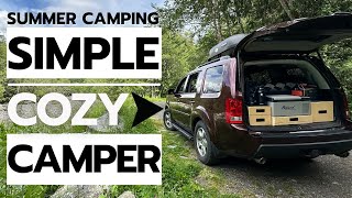 2 Days SUV Camping in the MOUNTAINS  Simple Setup Camp Life One Pot Cooking Stainless Steel [upl. by Kotto139]