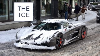 Super and Hypercars in St Moritz 2024  Jesko DB10 550 Spyder Miura SV Gemballa Marsien CCXR [upl. by Adnimra]