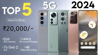 Top 5 Mobile Phones Under 20000  March 2024   5G  144Hz 3D 12GB Ram 7s Gen 2 Soc 4K [upl. by Broderick]