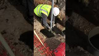 Helical Pulldown Micropile installation with grout [upl. by Lionello]