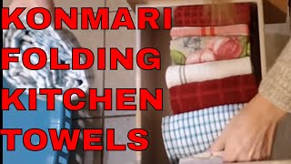 How to konmari fold towels for your kitchen [upl. by Hilaria535]