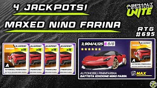 Asphalt Unite  4 JACKPOTS MAXING the Battista Nino Farina  RTG 695 [upl. by Hsina]