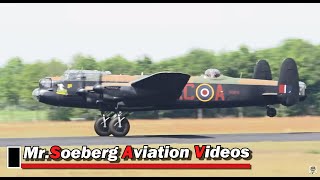 AVRO Lancaster BBMF Nice Departure at Eindhoven [upl. by Vaclava264]