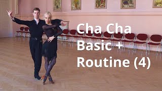 Cha Cha Basic  Routine 4  Open Hip Twist Spiral Alemana Open Basic [upl. by Aicxela804]