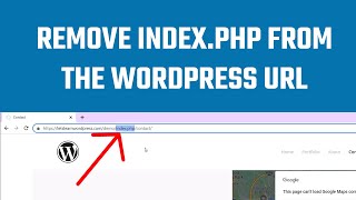 How to remove indexphp from the WordPress URL WordPress 81 [upl. by Htebaile451]