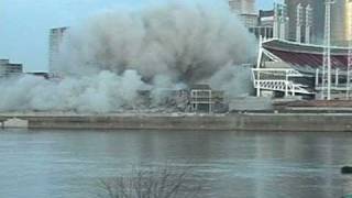 Riverfront Stadium Cinergy Field Demolition [upl. by Nairret852]