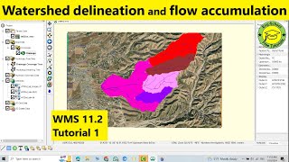 Tutorial1WMS 111 Watershed Delineation and Determination of flow accumulation [upl. by Raybourne]