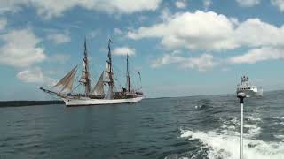 Picton Castle entering Lunenburg Harbour after a 14 month voyage July 13 2024 [upl. by Gerius]