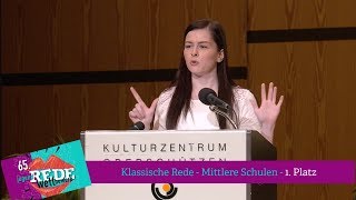 Redewettbewerb 2018 1 Platz Klassische Rede  Mittlere Schulen [upl. by Lotty372]