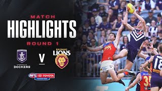 Fremantle v Brisbane Lions Highlights  Round 1 2024  AFL [upl. by Anahsal337]