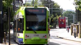 Arriva London DLA388 LJ03MYZ and Tramlink CR4000 2548 in Addiscombe Road [upl. by Yrannav]