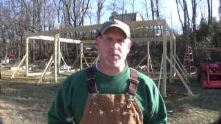 How to Build a Pole Barn Pt 5  Setting Trusses [upl. by Maze]