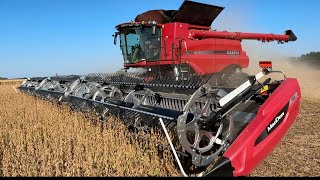 Harvesting a record number of soybeans Day 1 [upl. by Oicnoel]