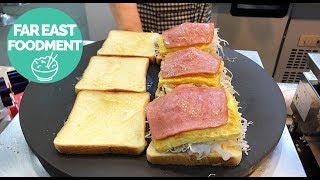 ISAAC TOAST  25 Korea Street Ham amp Egg Toast [upl. by Bartle]