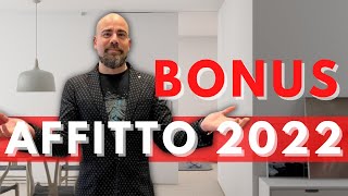 BONUS AFFITTO 2022  Cosè Come funziona e Requisiti [upl. by Jueta]