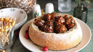 BBQ Cocktail Meatballs  Easy Party Recipe [upl. by Nesmat]