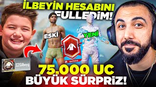 İLBEYE 75000 UCLİK KARNE SÜRPRİZİ 🥰 HESABINI FULLEYİP DESTANSI GÖSTERİŞİ ALDIK  PUBG MOBILE [upl. by Ikik]