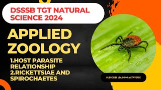 Applied Zoology Host parasite relationship for DSSSB TGT NATURAL SCIENCE 2024 dsssb [upl. by Von]