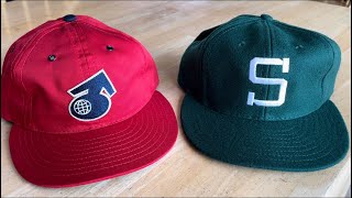 Ebbets Field Flannels Unboxing Seattle Rainiers Cotton Twill Ballcap amp 1954 Michigan State Ballcap [upl. by Ettenot]