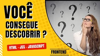 Jogo  QUEM SOU EU  Desenvolvido HTML CSS E JAVASCRIPTParte 21  javascript css html frontend [upl. by Thain]