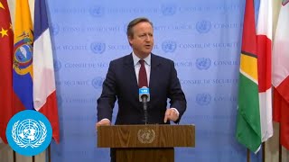 United Kingdom on Ukraine  Media Stakeout  Security Council  United Nations [upl. by Emmalyn]