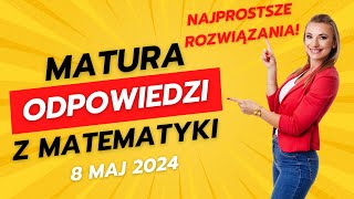 Odpowiedzi matura matematyka 8 maj 2024 😁 Rozwiązanie arkusza 🤩 Formuła 2024 i 2015 [upl. by Flss658]