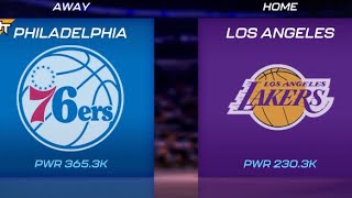 Philadelphia 76ers vs Los Angeles Lakers  Domination  NBA 2K Mobile [upl. by Omlesna]