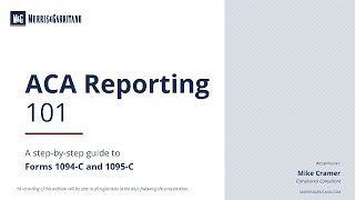 ACA Reporting 101 Webinar 2024 [upl. by Ramon]