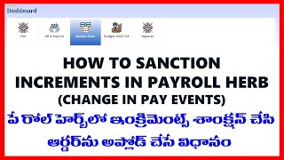 HOW TO SANCTION INCREMENTS IN PAYROLL HERB [upl. by Ardnekan143]