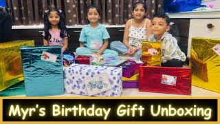 Myra’s 7th Birthday Gifts Unboxing  Part 9  Marathi Vlog 463 [upl. by Guzel]