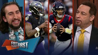 Ravens vs Texans How much pressure is on Lamar Jackson  NFL  FIRST THINGS FIRST [upl. by Ettevets]