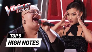 INSANELY HIGH NOTES that shock The Voice Coaches [upl. by Jedd764]