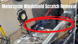 How To Remove a Motorcycle Windshield Scratch short [upl. by Joscelin]