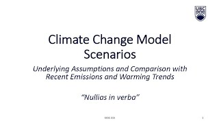 EESC Lecture 10 – Climate Model Scenarios [upl. by Maegan]