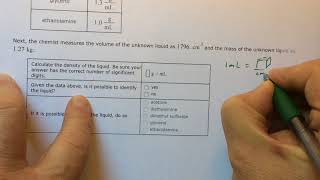 Aleks Calculating mass density [upl. by Gibbon]