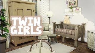 TWIN GIRLS NURSERY 🎀🎀  THE SIMS 4  SPEEDBUILD [upl. by Gennie858]