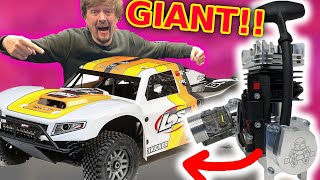 GIANT RC Car gets MASSIVE Race Engine 6x power [upl. by Nadnal]