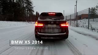 Bmw X5 f15 40d Xdrive Msport Stage 1 SNOW DRIFTING [upl. by Eibbob17]