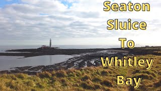 St Marys Lighthouse  Walking to Whitley Bay from Seaton Sluice 4k 60fps [upl. by Yror992]