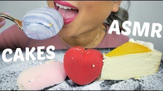 ASMR Mousse Cake amp Crepe Cake  Soft Relaxing Eating Sounds  NE Lets Eat [upl. by Anah]