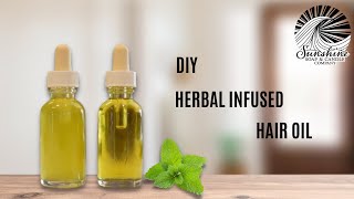 How To Make Herbal Infused Hair Oil Two Ways For Hair Growth Eczema amp Strong Shiny Hair [upl. by Luigi]